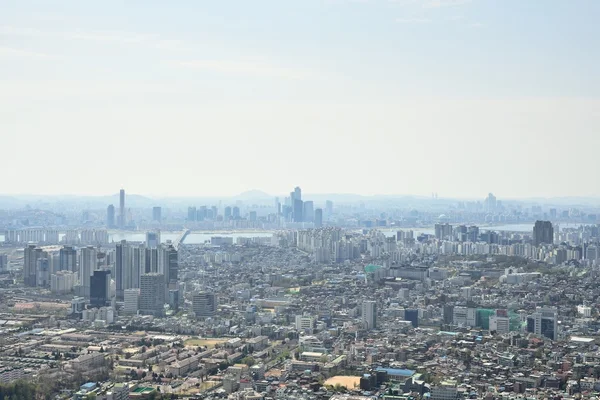SEOUL, KOREA - APRIL 04, 2014: View of Mapo and Yeouido from Nam