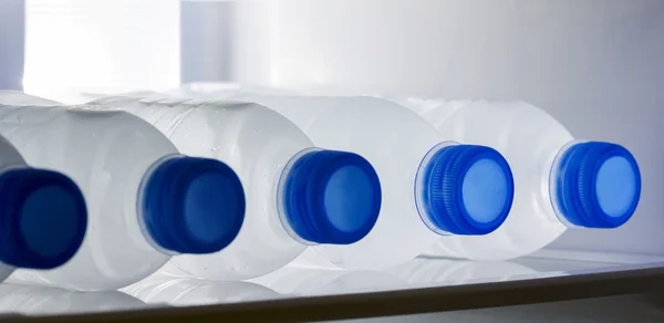 Bottled water in the refrigerator