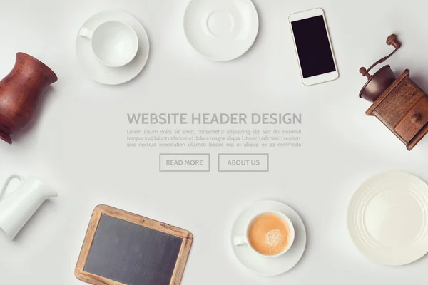 Coffee shop website header