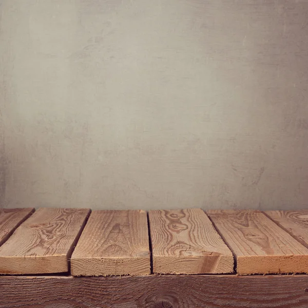 Empty wooden old table