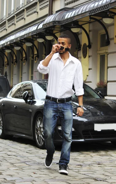 young African man in sunglasses