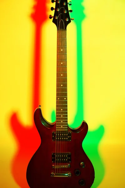 Electric guitar on a bright background
