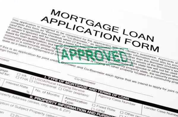 Mortgage loan application form