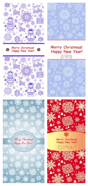 Winter greeting labels