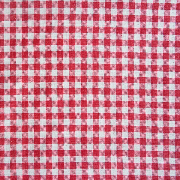 Texture of a red and white checkered tablecloth.