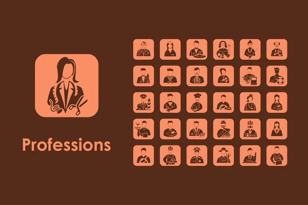 Set of professions simple icons