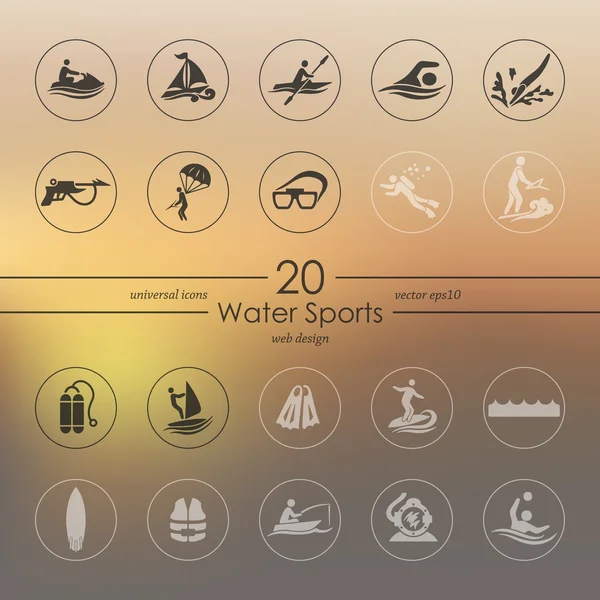 Set of water sports icons