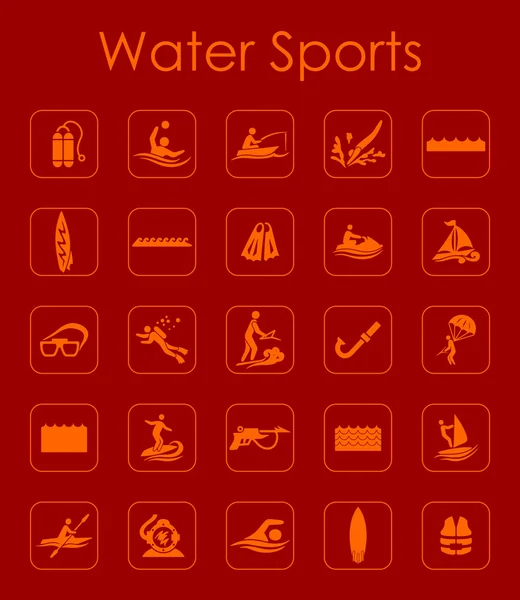 Set of water sports simple icons