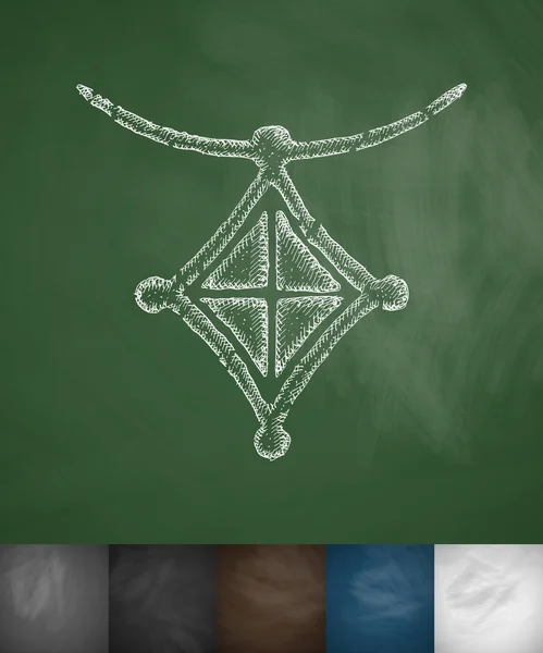 Pendant icon on chalkboard