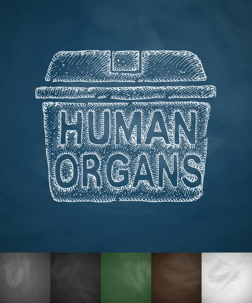 Suitcase for organ donation icon