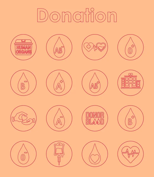 Set of donation simple icons