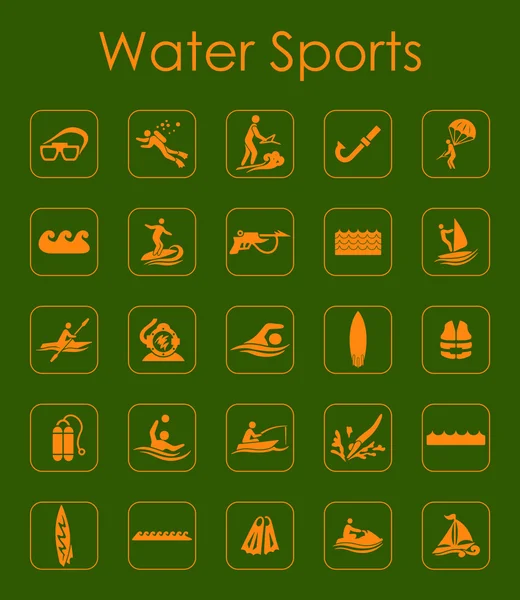 Set of water sports simple icons