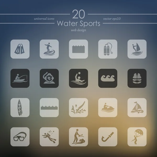 Set of water sports icons