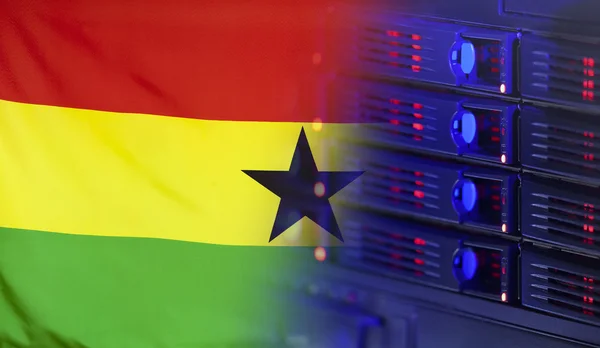Technology Concept with Flag of Ghana