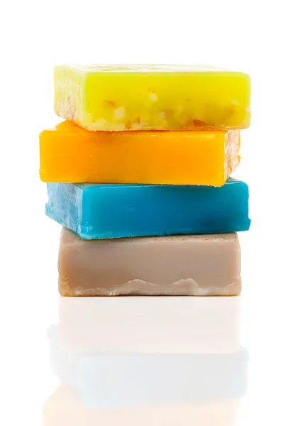 Handmade soaps isolated on whit