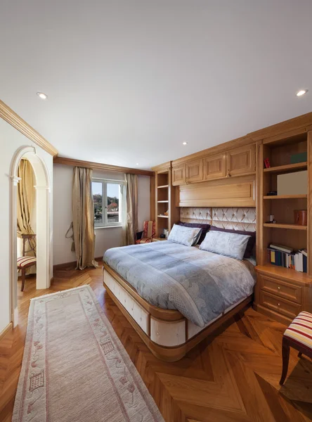 Interior, comfortable bedroom