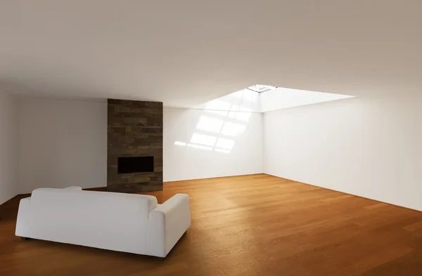 Modern architecture, new empty apartment, living room