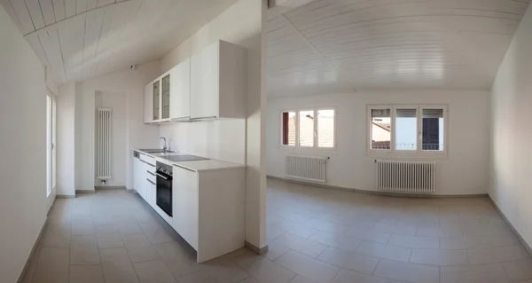 Domestic kitchen in old loft