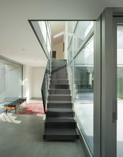 Iron staircase of a modern house