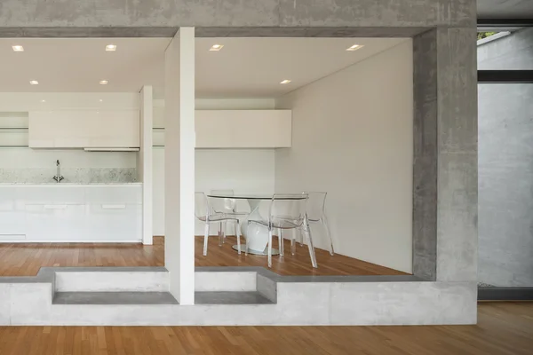 Modern kitchen of concrete apartment