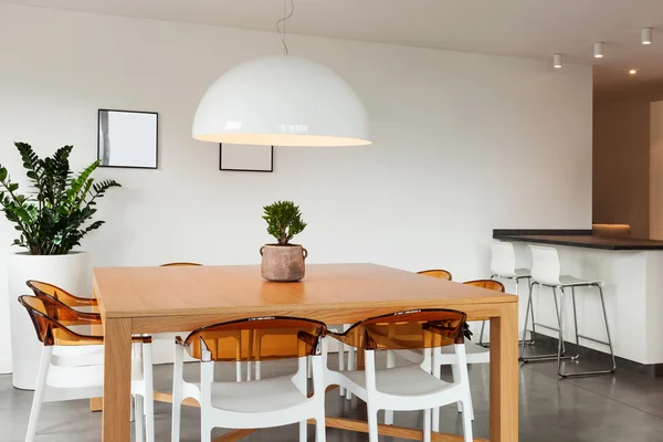 Interior, dining room view