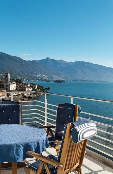 Blue table and chairs