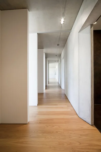 Modern interior apartment, long corridor