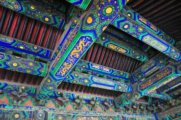 Traditional Chinese pattern on the inner side of the roof