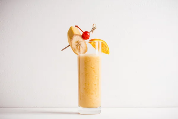 Banana cocktail with fruit decoration