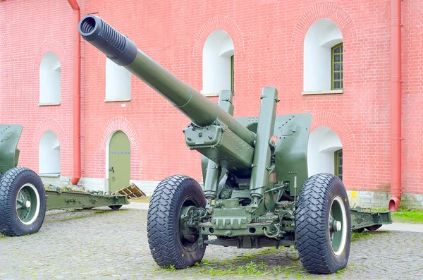 Old army artillery cannon.