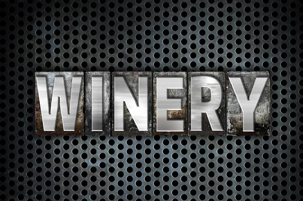 Winery Concept Metal Letterpress Type