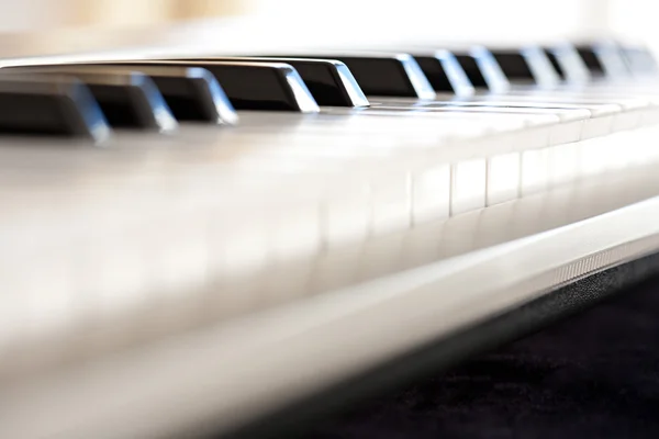 Piano keyboard closeup