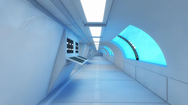 Futuristic 3d interior