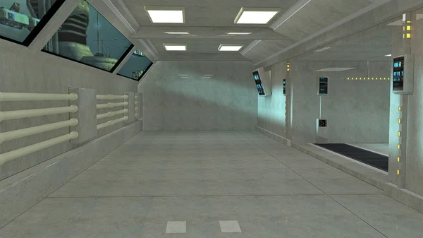 Corridor in Futuristic interior