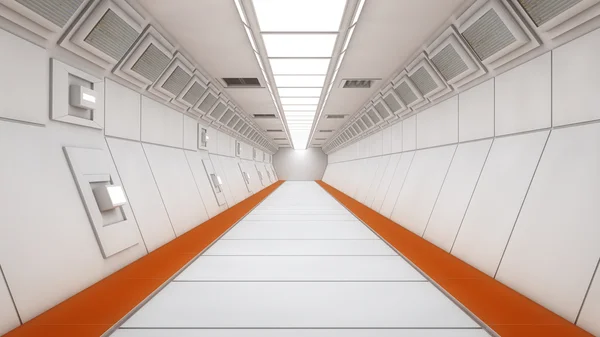 Corridor in Futuristic interior