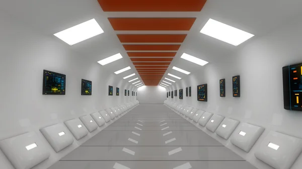 Futuristic corridor interior