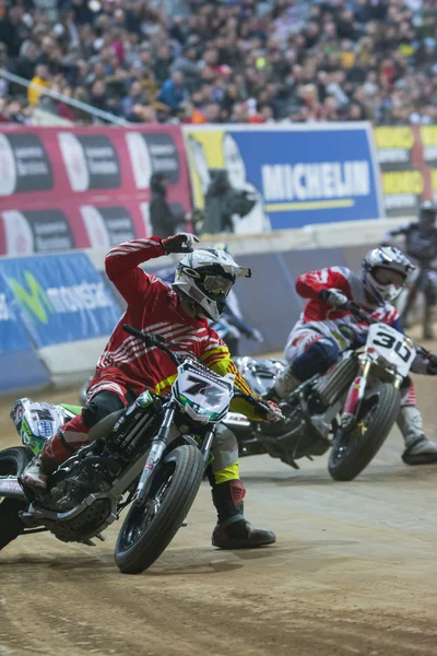 Driver Adrian Garin. Dirt Track Superprestigio competition