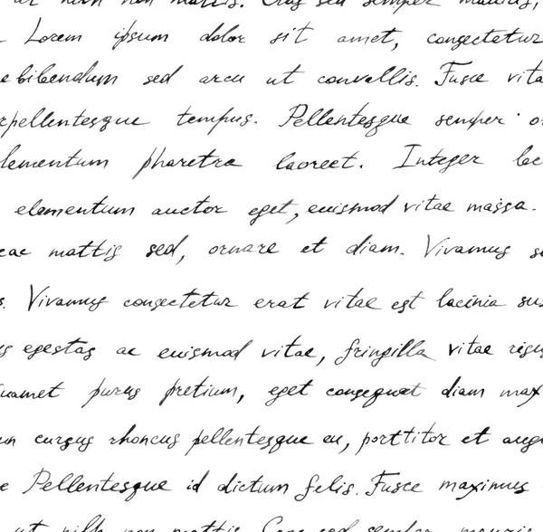 Hand written letter - seamless text Lorem ipsum. Repeating pattern