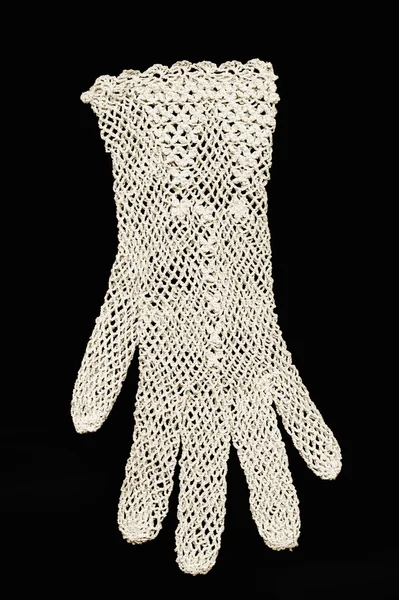 Old-fashioned crocheted lace glove