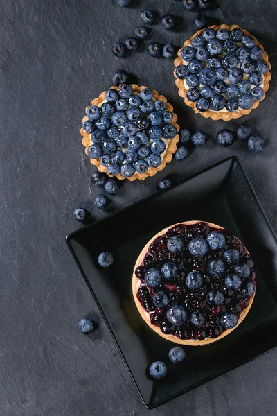 Tarts with blueberries