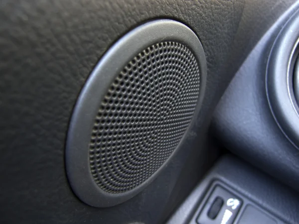 Close-up of car  button.