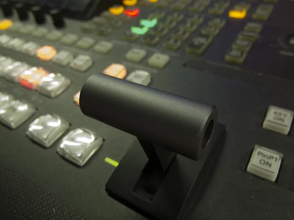 Button on the control panel television equipment