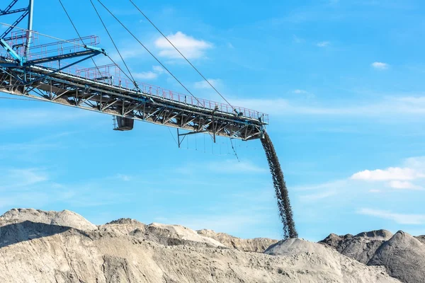 Mining machinery in the mine