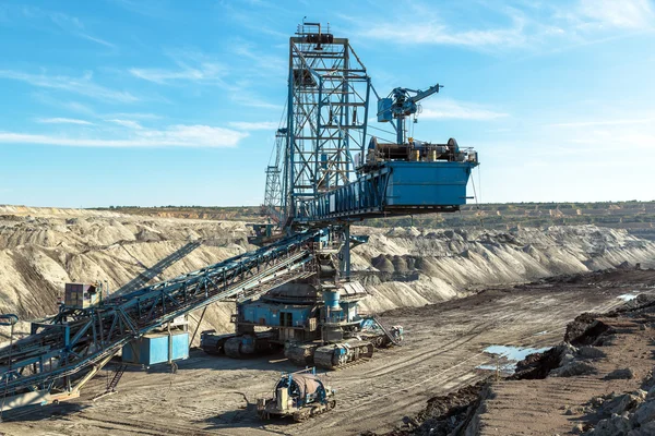 Mining machinery in the mine