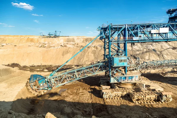 Mining machinery in the mine