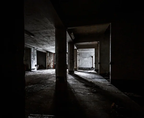 Dark industrial interior