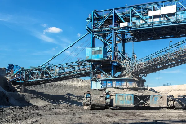 Mining machinery in the mine