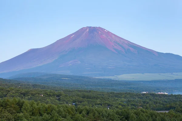 Top of Mountain Fuji in summer morning