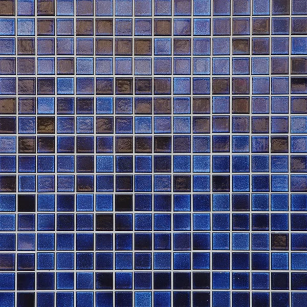 Blue mosaic tile wall