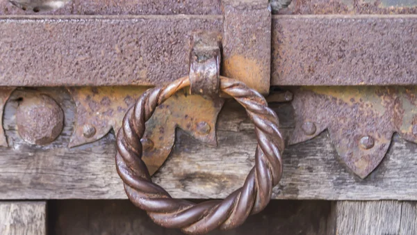 Detail of old  wooden door